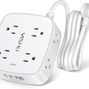6 Ft Surge Protector Power Strip - 8 Widely Outlets